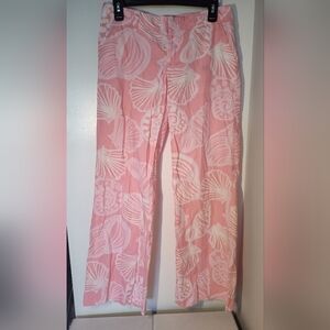 Lilly Pulitzer Pink Patterned Women's Pants Size 4 #596